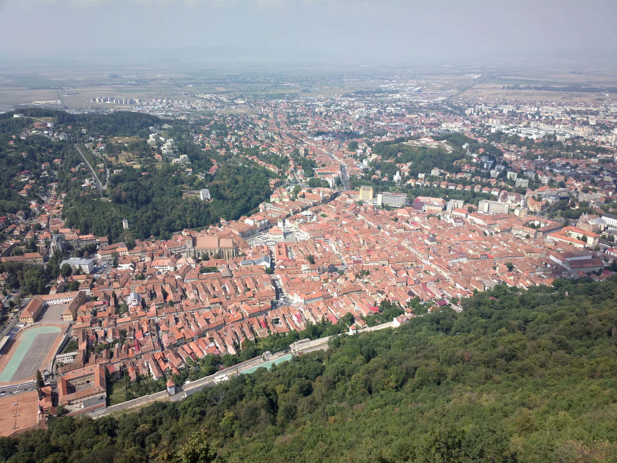 Brașov old town seen from Tâmpa mountain