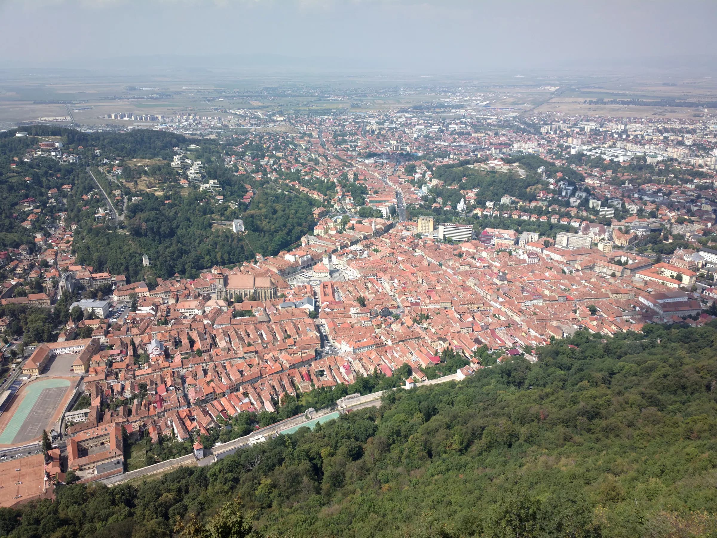 Brașov old town seen from Tâmpa mountain